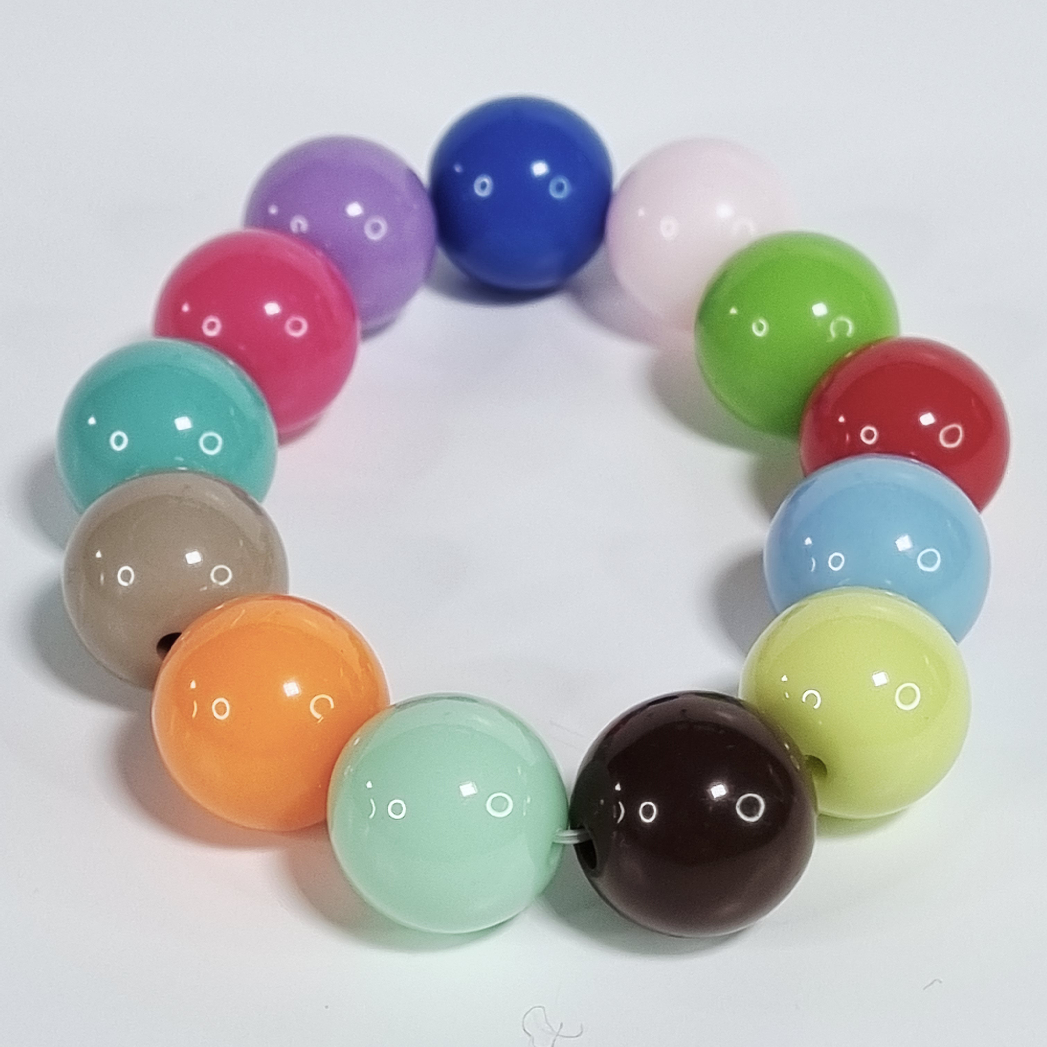 Multicolor Chunky Acryl Rekarmband