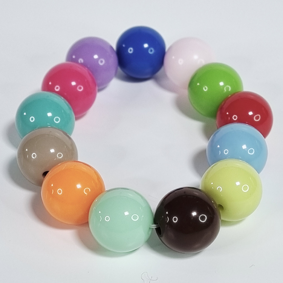 Multicolor Chunky Acryl Rekarmband