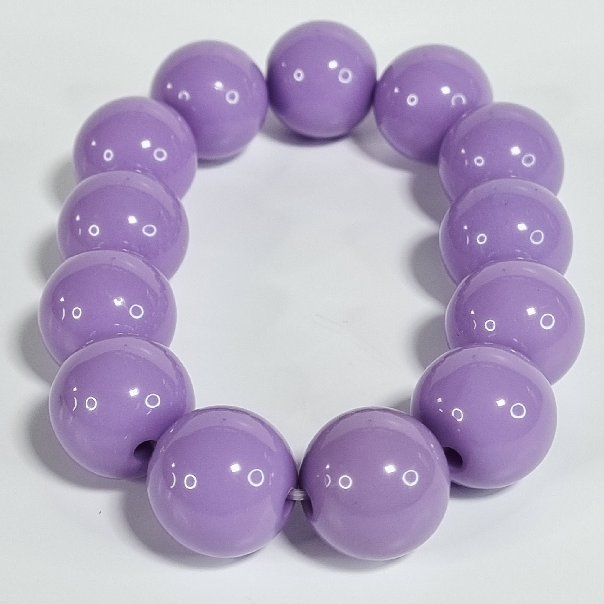 Purple Chunky Acrylic Stretch Bracelet