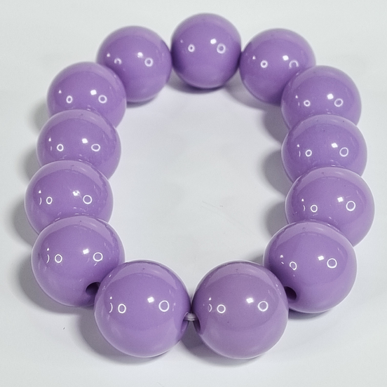 Purple Chunky Acrylic Stretch Bracelet