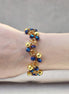 Eden Azure Vine Bracelet – Gold & Blue Glass Beads