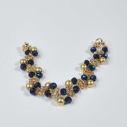 Eden Azure Vine Bracelet – Gold & Blue Glass Beads