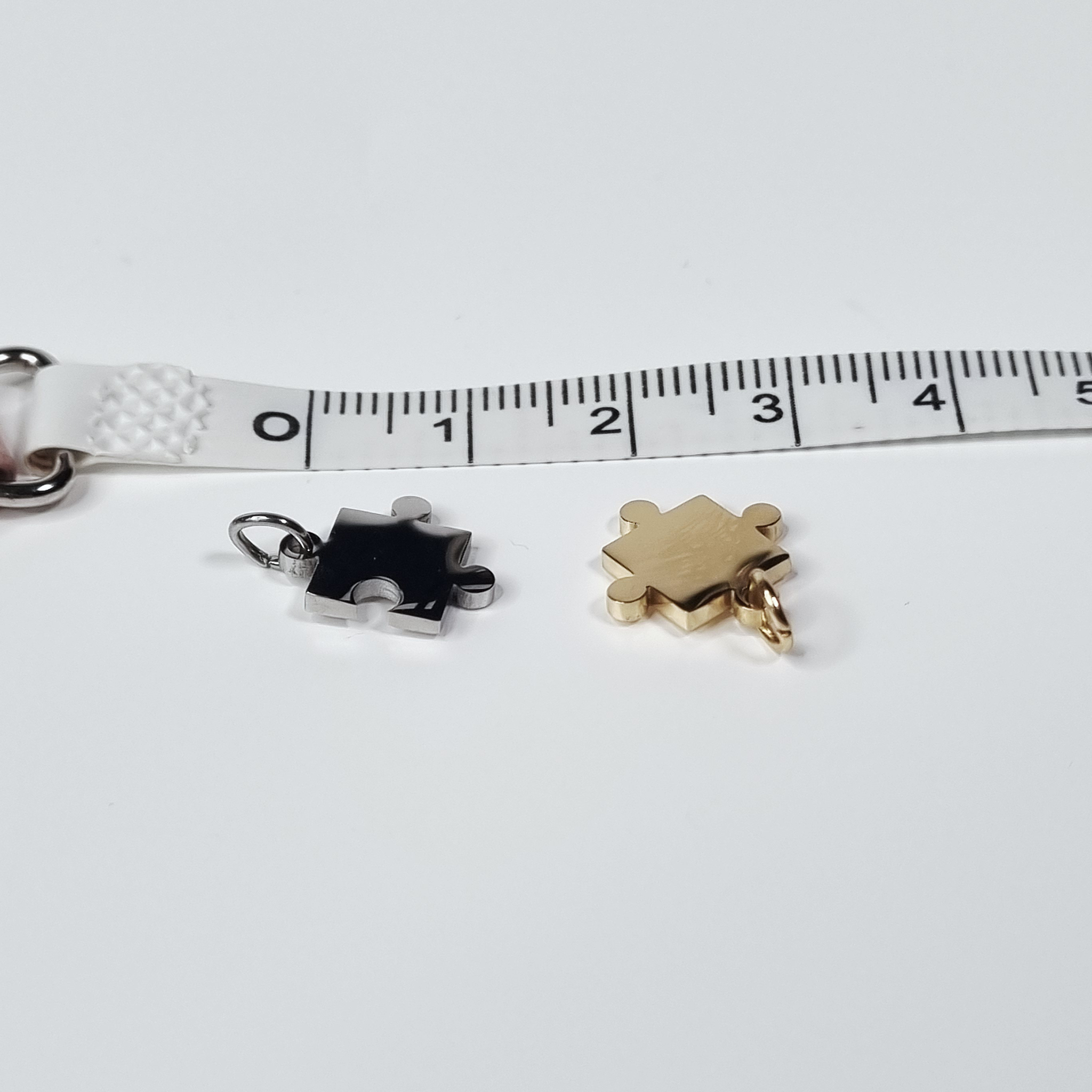 Silver Plated Stainless Steel Puzzle Charm (1 piece)