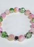 Soft Harmony Handmade Stretch Bracelet with Persian Jade Stones and Silver Accents