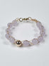Paarse Kralen Armband – Vergulde Draad Armband met Kralen van 10 mm