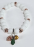 Nature’s Whisper Handmade White Tophus Stone Stretch Bracelet with Rose Gold Charm