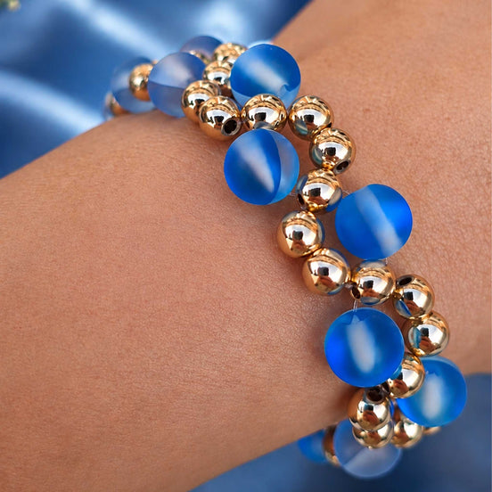 Elegante Handgemaakte Kralenarmband met Uniek Patroon