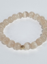 Champagne Glow Handmade Cat Eye Stretch Bracelet with Gold-Plated Stainless Steel Spacers