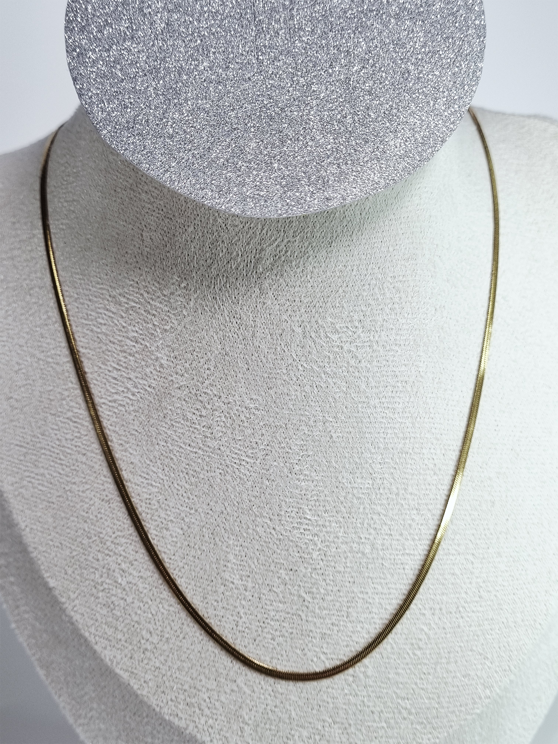 Slanke Vergulde Roestvrijstalen Slangenketting voor Dames