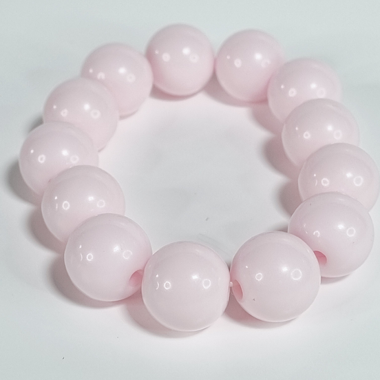 Pastelroze Dikke Acryl Stretch Armband