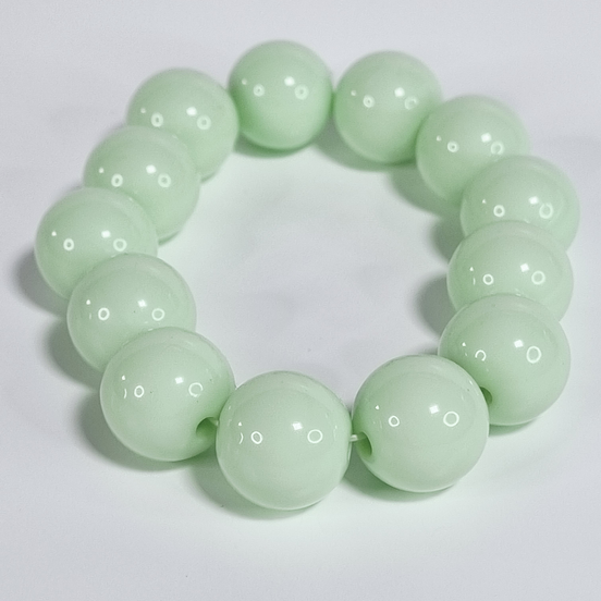 Pastelgroene Chunky Acryl Stretch Armband