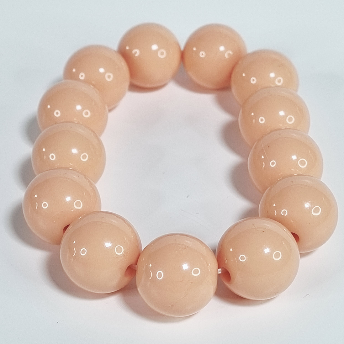 Pastel Orange Chunky Acrylic Stretch Bracelet