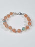 Kleurrijke Kralen Armband – Verzilverde Armband met Oranje & Blauwe Kralen