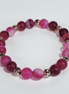 Rose Balance Handmade Matte Rose Stone Stretch Bracelet with Rose Gold Spacers